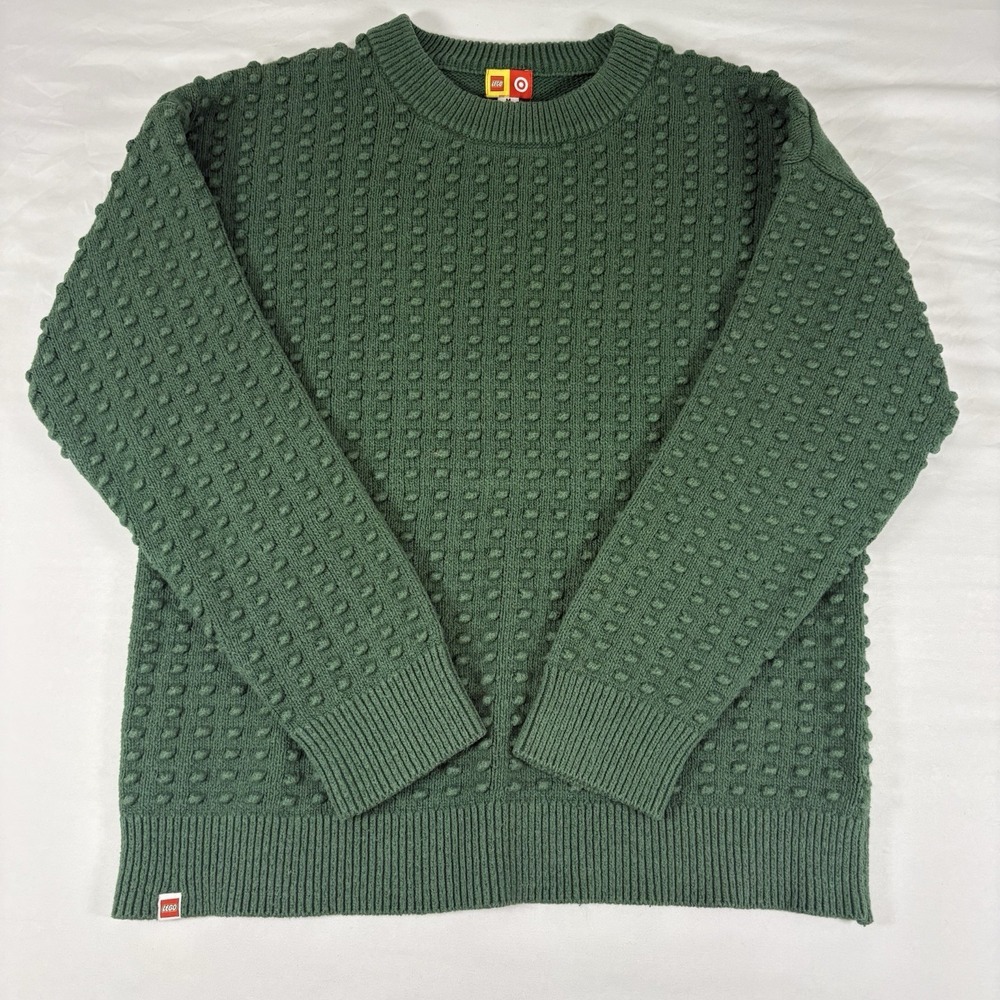 LEGO Target Crewneck Sweater Size M Green Knit Casual‎ Streetwear Unisex